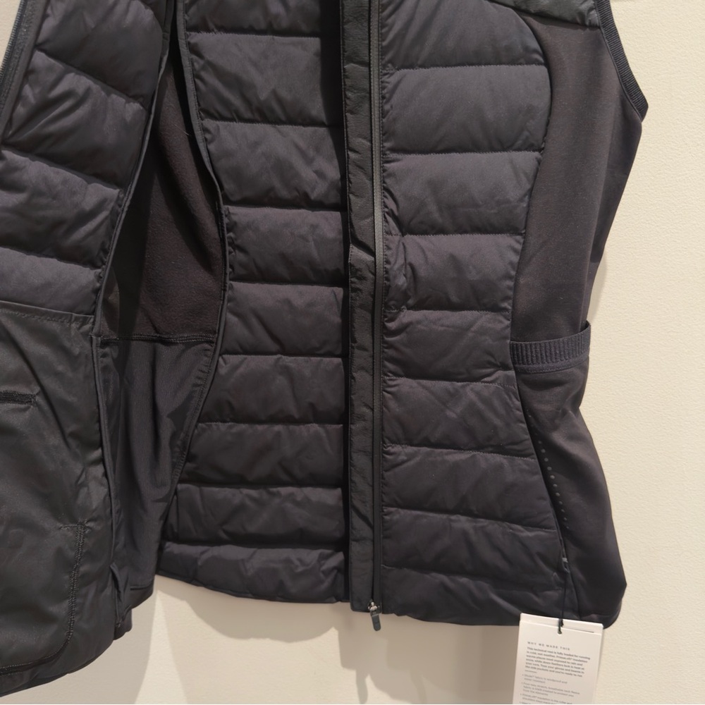 NWT - Lululemon Down For It All Vest Black Sleeveless Zip-Up - Picture 7 of 16